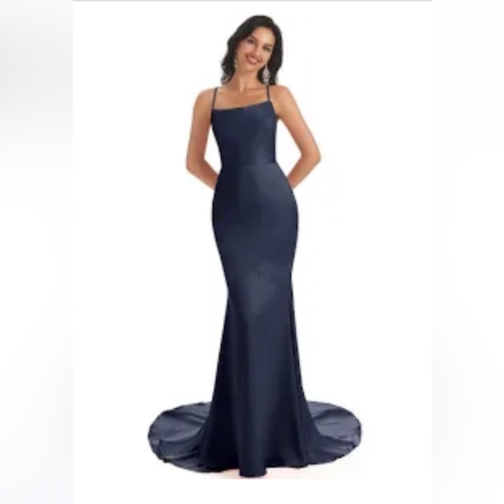Deep Navy Lipsy London Formal Floor-Length Mermaid Dress Size 0